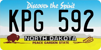ND license plate KPG592