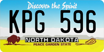 ND license plate KPG596