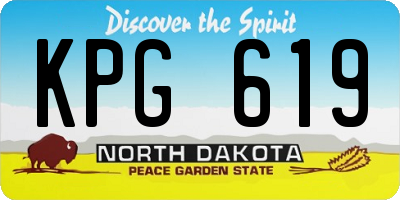 ND license plate KPG619
