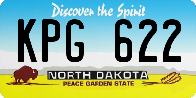 ND license plate KPG622