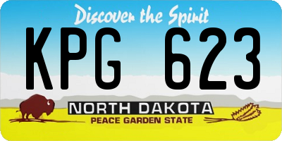 ND license plate KPG623
