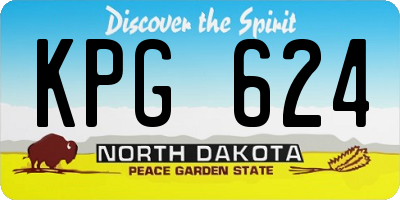 ND license plate KPG624