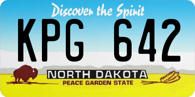 ND license plate KPG642