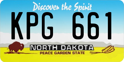 ND license plate KPG661