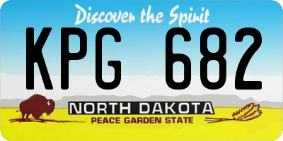 ND license plate KPG682