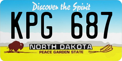 ND license plate KPG687
