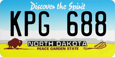 ND license plate KPG688
