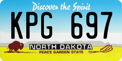 ND license plate KPG697