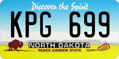 ND license plate KPG699