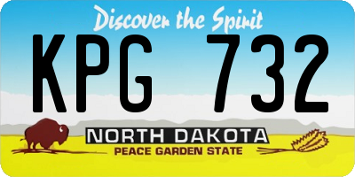 ND license plate KPG732