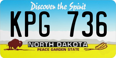 ND license plate KPG736