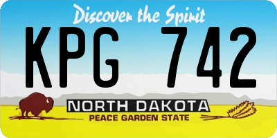 ND license plate KPG742