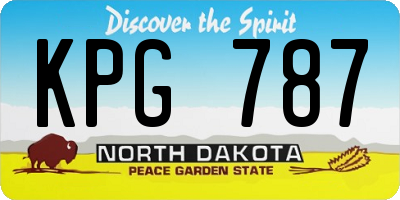 ND license plate KPG787