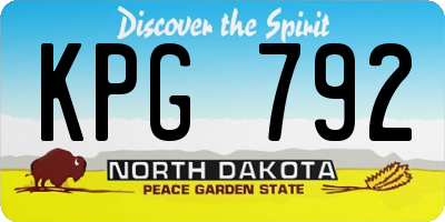 ND license plate KPG792