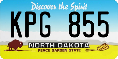 ND license plate KPG855