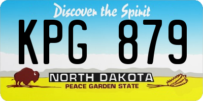 ND license plate KPG879