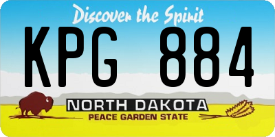 ND license plate KPG884