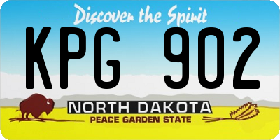 ND license plate KPG902