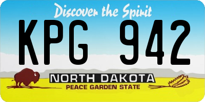 ND license plate KPG942