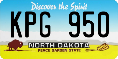 ND license plate KPG950