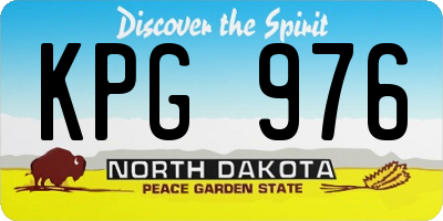 ND license plate KPG976