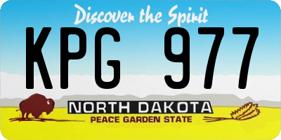 ND license plate KPG977