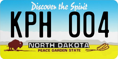ND license plate KPH004