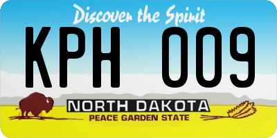 ND license plate KPH009
