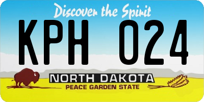ND license plate KPH024