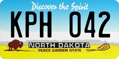 ND license plate KPH042