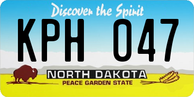 ND license plate KPH047