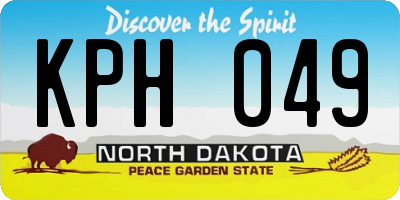 ND license plate KPH049