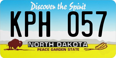 ND license plate KPH057