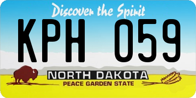 ND license plate KPH059