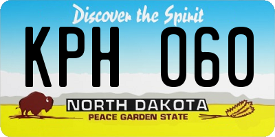 ND license plate KPH060