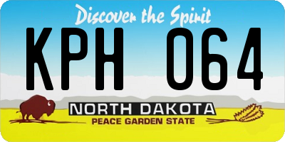 ND license plate KPH064