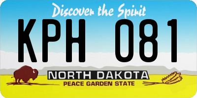 ND license plate KPH081