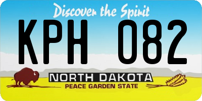 ND license plate KPH082