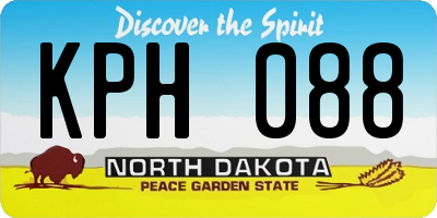 ND license plate KPH088