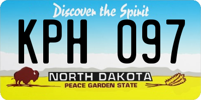 ND license plate KPH097