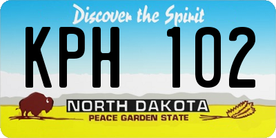 ND license plate KPH102