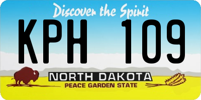ND license plate KPH109