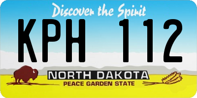 ND license plate KPH112