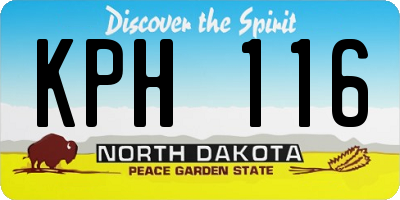 ND license plate KPH116