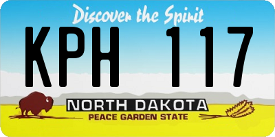ND license plate KPH117