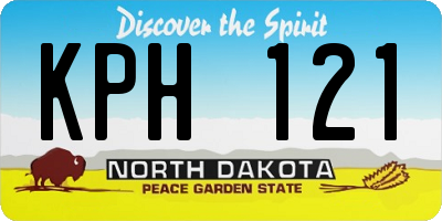 ND license plate KPH121