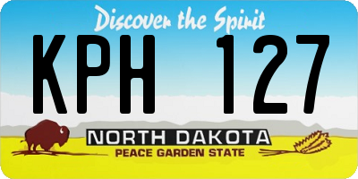ND license plate KPH127