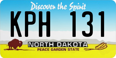 ND license plate KPH131