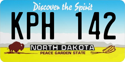 ND license plate KPH142