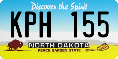 ND license plate KPH155